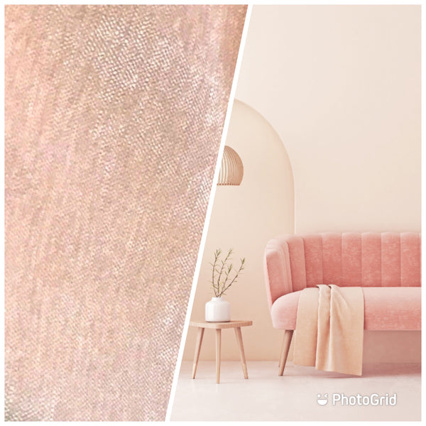 Designer Velvet Chenille Fabric - Ballet Pink - Upholstery BTY - Fancy Styles Fabric Pierre Frey Lee Jofa Brunschwig & Fils