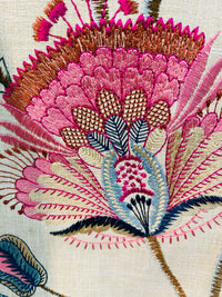NEW Princess Amberley Floral Designer Fabric Made in India in Pink - Fancy Styles Fabric Pierre Frey Lee Jofa Brunschwig & Fils