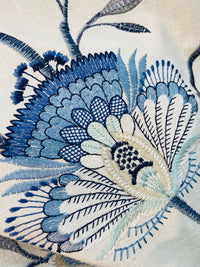 NEW Princess Amberley Floral Designer Fabric Made in India in Blue - Fancy Styles Fabric Pierre Frey Lee Jofa Brunschwig & Fils