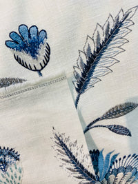 NEW Princess Amberley Floral Designer Fabric Made in India in Blue - Fancy Styles Fabric Pierre Frey Lee Jofa Brunschwig & Fils