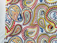 NEW Princess Audrey Designer 100% Cotton Paisley Fabric with Embroidery - Fancy Styles Fabric Pierre Frey Lee Jofa Brunschwig & Fils
