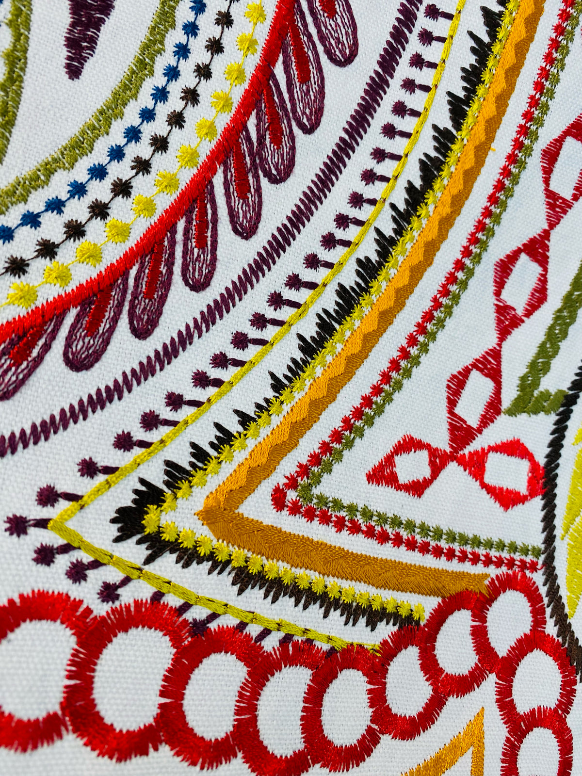 NEW Princess Audrey Designer 100% Cotton Paisley Fabric with Embroidery - Fancy Styles Fabric Pierre Frey Lee Jofa Brunschwig & Fils