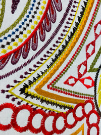 NEW Princess Audrey Designer 100% Cotton Paisley Fabric with Embroidery - Fancy Styles Fabric Pierre Frey Lee Jofa Brunschwig & Fils