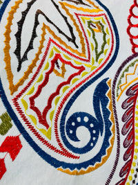 NEW Princess Audrey Designer 100% Cotton Paisley Fabric with Embroidery - Fancy Styles Fabric Pierre Frey Lee Jofa Brunschwig & Fils