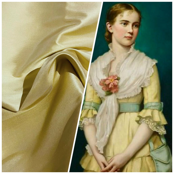 NEW Duchess Mable 100% Silk Dupioni in Solid Pastel Yellow - Fancy Styles Fabric Pierre Frey Lee Jofa Brunschwig & Fils