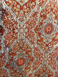 NEW Prince Charles Designer Kilim Rug Inspired Geometric Medallion Upholstery Fabric Red - Fancy Styles Fabric Pierre Frey Lee Jofa Brunschwig & Fils