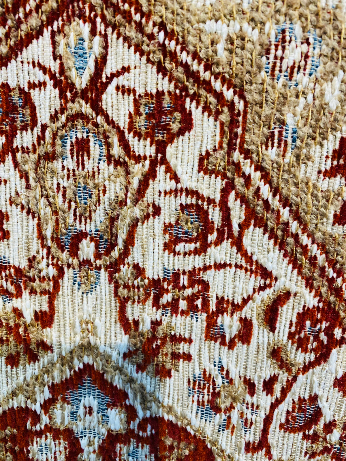 NEW Prince Charles Designer Kilim Rug Inspired Geometric Medallion Upholstery Fabric Red - Fancy Styles Fabric Pierre Frey Lee Jofa Brunschwig & Fils