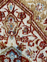 NEW Prince Charles Designer Kilim Rug Inspired Geometric Medallion Upholstery Fabric Red