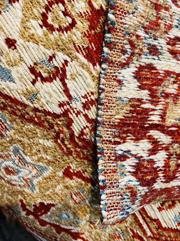NEW Prince Charles Designer Kilim Rug Inspired Geometric Medallion Upholstery Fabric Red - Fancy Styles Fabric Pierre Frey Lee Jofa Brunschwig & Fils