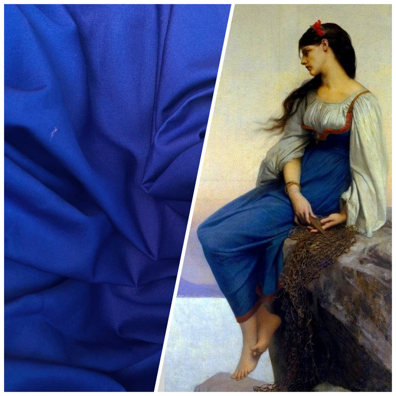 NEW Contessa Zahra 100% Rayon Lightweight Dress Fabric in Royal Blue