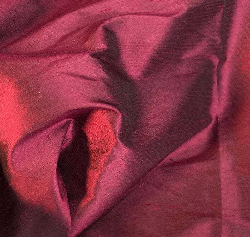 NEW Duchess Mable 100% Silk Dupioni - Solid Dark Red Fabric - Fancy Styles Fabric Pierre Frey Lee Jofa Brunschwig & Fils
