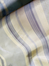 NEW Lady Amaranthe 100% Silk Taffeta Yellow & Purple Stripes - Fancy Styles Fabric Pierre Frey Lee Jofa Brunschwig & Fils