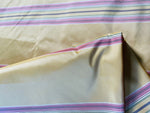 NEW Princess Josephine 100% Silk Taffeta Stripes Fabric - Golden Yellow, Green, Pink, Purple - Fancy Styles Fabric Pierre Frey Lee Jofa Brunschwig & Fils