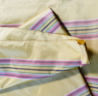 NEW Princess Josephine 100% Silk Taffeta Stripes Fabric - Golden Yellow, Green, Pink, Purple - Fancy Styles Fabric Pierre Frey Lee Jofa Brunschwig & Fils