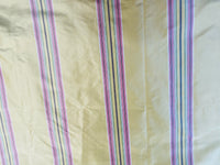 NEW Princess Josephine 100% Silk Taffeta Stripes Fabric - Golden Yellow, Green, Pink, Purple - Fancy Styles Fabric Pierre Frey Lee Jofa Brunschwig & Fils