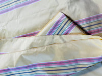 NEW Princess Josephine 100% Silk Taffeta Stripes Fabric - Golden Yellow, Green, Pink, Purple - Fancy Styles Fabric Pierre Frey Lee Jofa Brunschwig & Fils