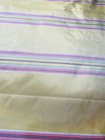 NEW Princess Josephine 100% Silk Taffeta Stripes Fabric - Golden Yellow, Green, Pink, Purple - Fancy Styles Fabric Pierre Frey Lee Jofa Brunschwig & Fils