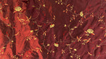 NEW Princess Caroline 100% Silk Taffeta Embroidered Floral Fabric - Dark Red & Yellow - Fancy Styles Fabric Pierre Frey Lee Jofa Brunschwig & Fils