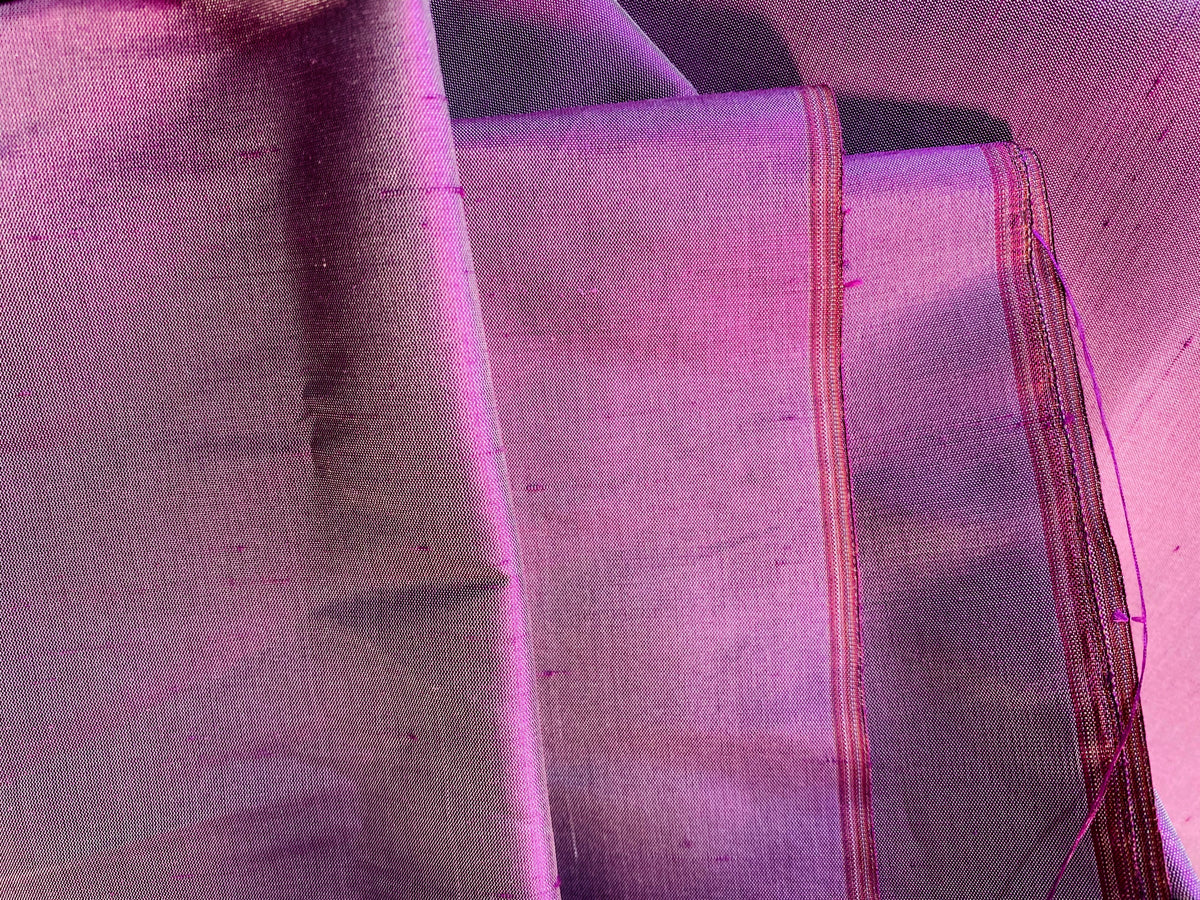 NEW Duchess Mable 100% Silk Dupioni Decorating Fabric - 55" Wide Orchid Pink Purple - Fancy Styles Fabric Pierre Frey Lee Jofa Brunschwig & Fils