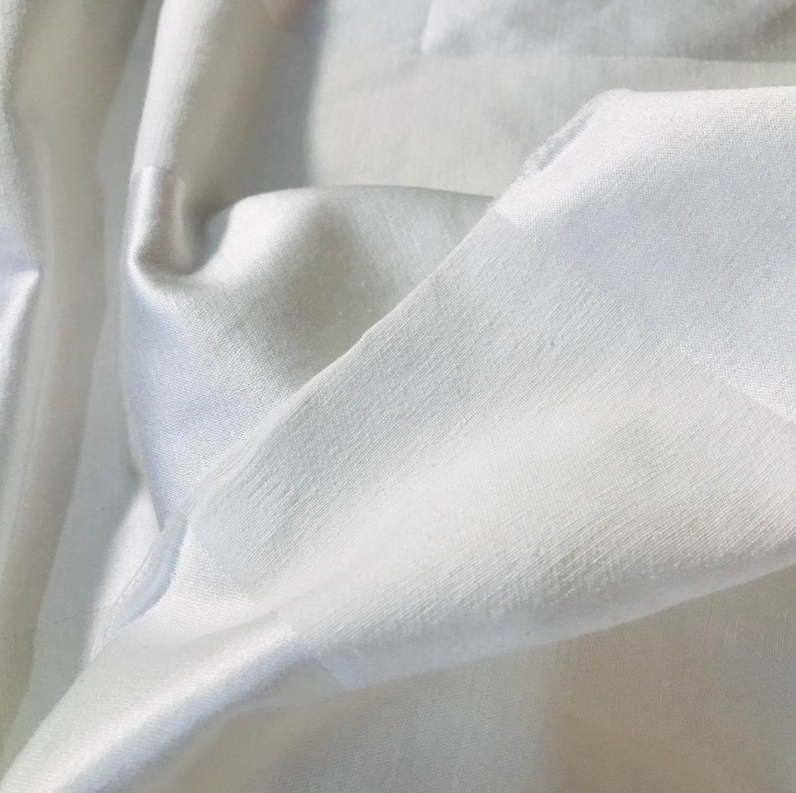 NEW Designer White Stripe 100% Cotton Sateen Fabric - 55" Wide - Fancy Styles Fabric Pierre Frey Lee Jofa Brunschwig & Fils