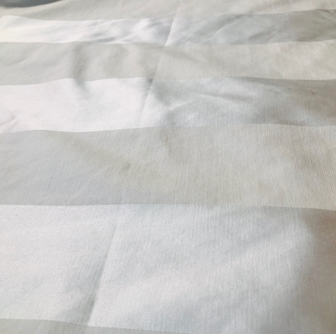 NEW Designer White Stripe 100% Cotton Sateen Fabric - 55" Wide - Fancy Styles Fabric Pierre Frey Lee Jofa Brunschwig & Fils