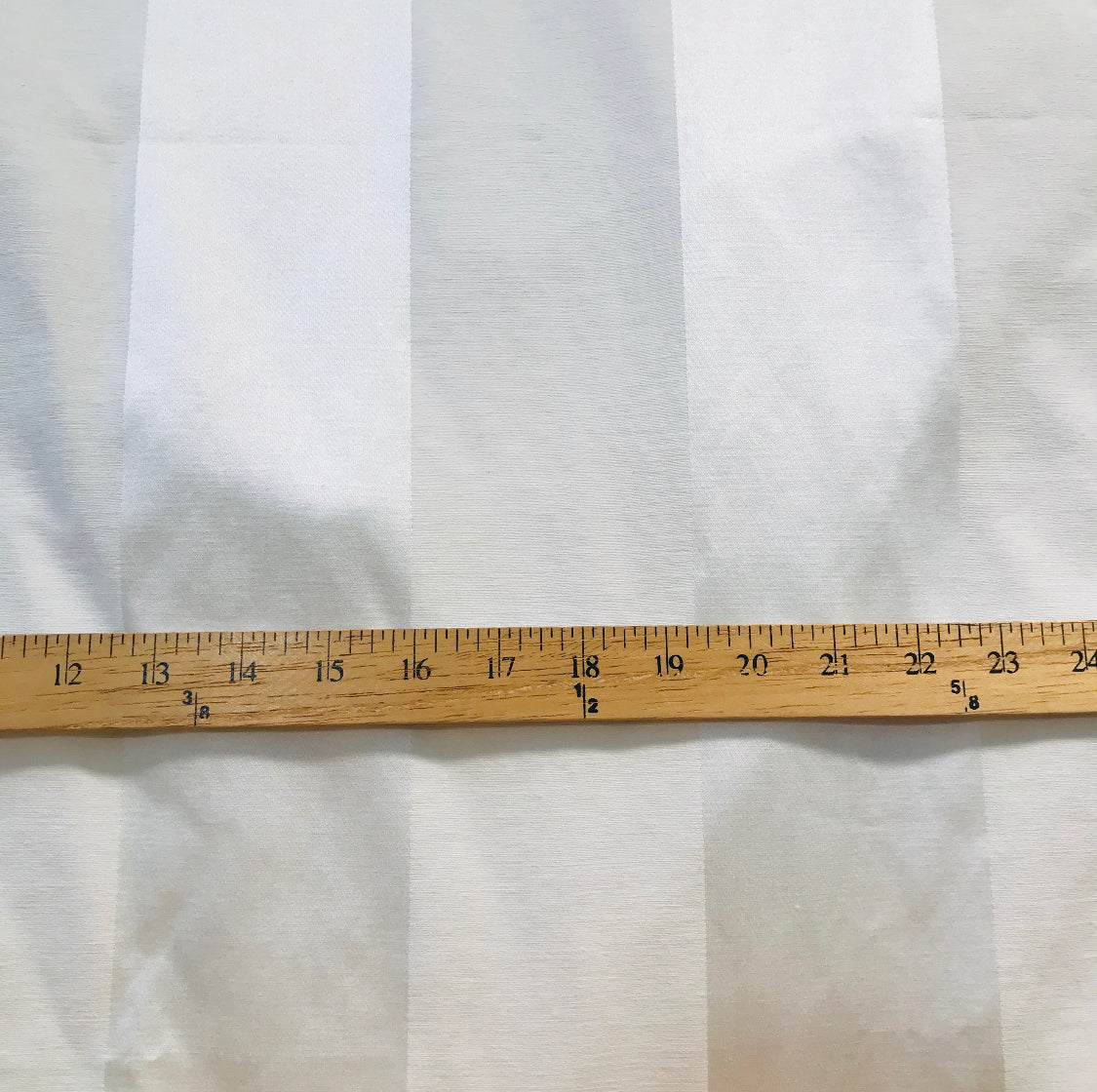 NEW Designer White Stripe 100% Cotton Sateen Fabric - 55" Wide - Fancy Styles Fabric Pierre Frey Lee Jofa Brunschwig & Fils