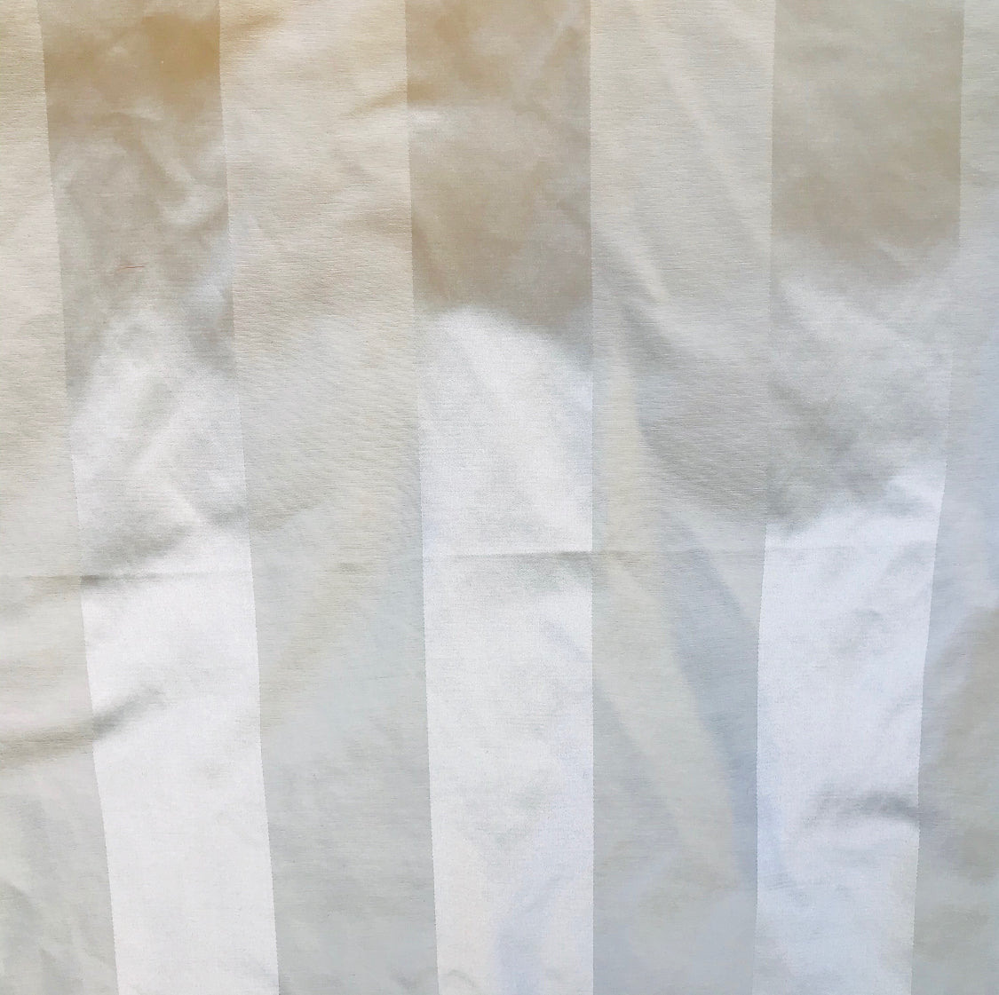 NEW Designer White Stripe 100% Cotton Sateen Fabric - 55" Wide - Fancy Styles Fabric Pierre Frey Lee Jofa Brunschwig & Fils