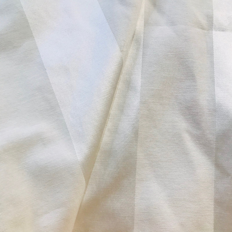 NEW Designer White Stripe 100% Cotton Sateen Fabric - 55" Wide - Fancy Styles Fabric Pierre Frey Lee Jofa Brunschwig & Fils