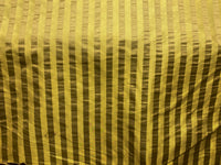 NEW Lady Quinn Designer 100% Silk Taffeta with Satin Ribbon Stripes Fabric - Mustard Gold - Fancy Styles Fabric Pierre Frey Lee Jofa Brunschwig & Fils