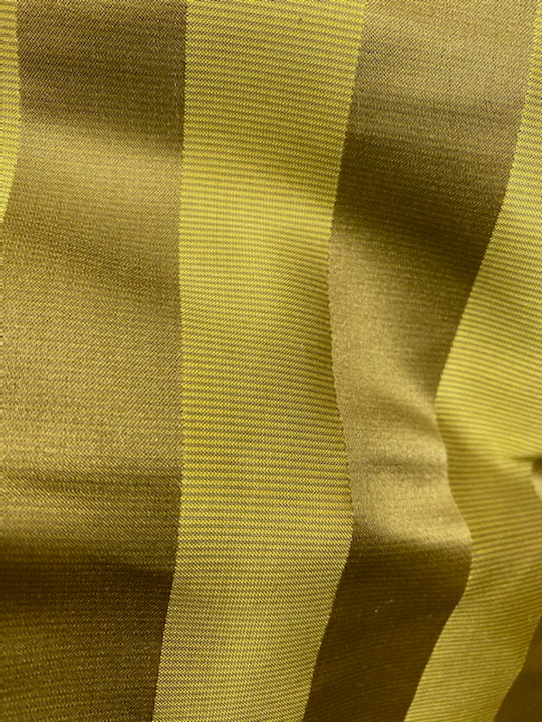 NEW Lady Quinn Designer 100% Silk Taffeta with Satin Ribbon Stripes Fabric - Mustard Gold - Fancy Styles Fabric Pierre Frey Lee Jofa Brunschwig & Fils