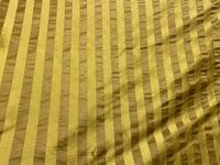 NEW Lady Quinn Designer 100% Silk Taffeta with Satin Ribbon Stripes Fabric - Mustard Gold - Fancy Styles Fabric Pierre Frey Lee Jofa Brunschwig & Fils