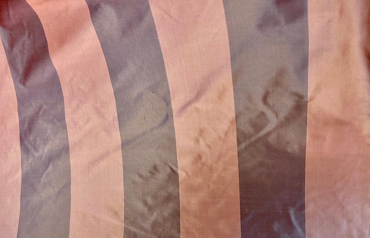 NEW Designer 100% Silk Taffeta Stripes Fabric - Frosty Purple & Frosty Rose Pink - Fancy Styles Fabric Pierre Frey Lee Jofa Brunschwig & Fils