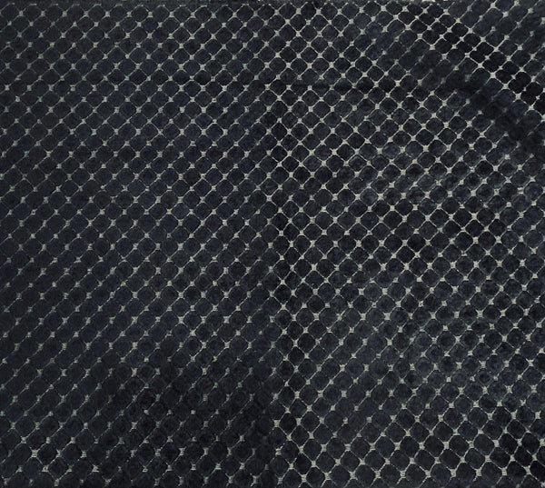 NEW Prince William Black Burnout Upholstery Drapery Chenille Fabric - Black and Gray - Fancy Styles Fabric Pierre Frey Lee Jofa Brunschwig & Fils