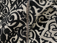 NEW! King Retro Designer Damask Burnout Velvet Fabric - Black and Silver - Fancy Styles Fabric Pierre Frey Lee Jofa Brunschwig & Fils