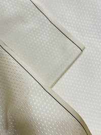 NEW Princess Donna Designer 100% Silk Taffeta Mini Diamond Embroidered Motif Fabric - Light Cream - Fancy Styles Fabric Pierre Frey Lee Jofa Brunschwig & Fils