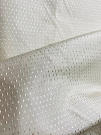NEW Princess Donna Designer 100% Silk Taffeta Mini Diamond Embroidered Motif Fabric - Light Cream - Fancy Styles Fabric Pierre Frey Lee Jofa Brunschwig & Fils