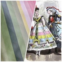 NEW Lady Delilah Designer 100% Silk Taffeta Rainbow Stripes Fabric - 55" Wide - Fancy Styles Fabric Pierre Frey Lee Jofa Brunschwig & Fils
