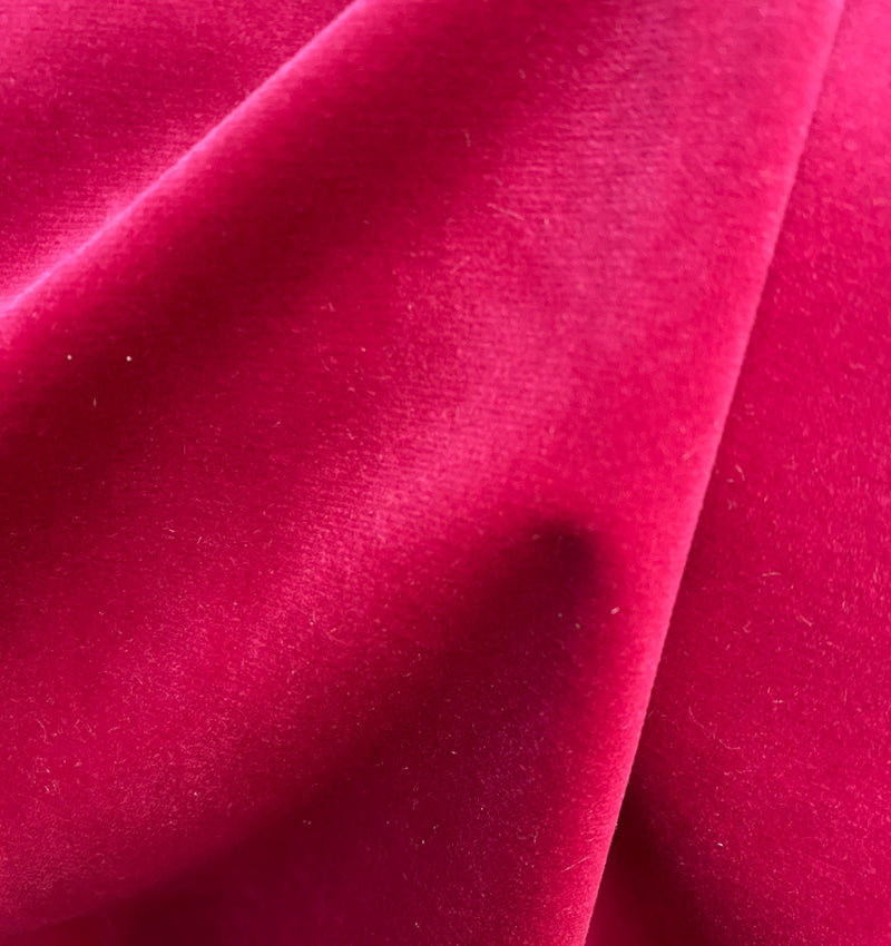 NEW Designer Velvet Upholstery & Drapery Fabric -Soft- Fuchsia - By The Yard - Fancy Styles Fabric Pierre Frey Lee Jofa Brunschwig & Fils