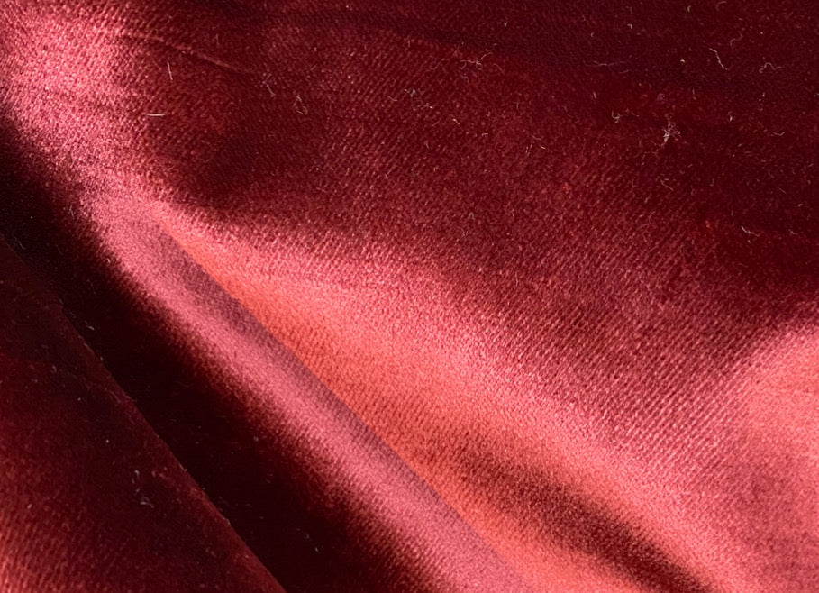 NEW Designer Made In Belgium Upholstery Velvet Fabric - Merlot Red - Fancy Styles Fabric Pierre Frey Lee Jofa Brunschwig & Fils