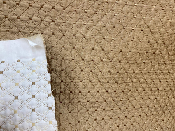 Princess Amy 100% Silk Designer Gold Quilted Fabric - Fancy Styles Fabric Pierre Frey Lee Jofa Brunschwig & Fils