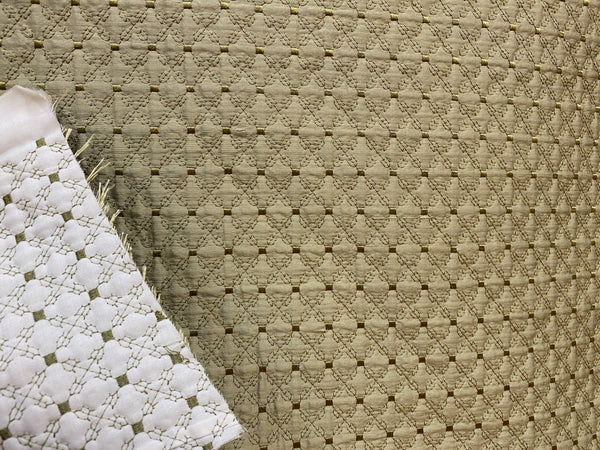 Princess Amy 100% Silk Designer Light Sage Green Quilted Fabric - Fancy Styles Fabric Pierre Frey Lee Jofa Brunschwig & Fils