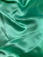 New Bright Aqua Green 100% Silk Charmeuse Fabric - Fancy Styles Fabric Pierre Frey Lee Jofa Brunschwig & Fils