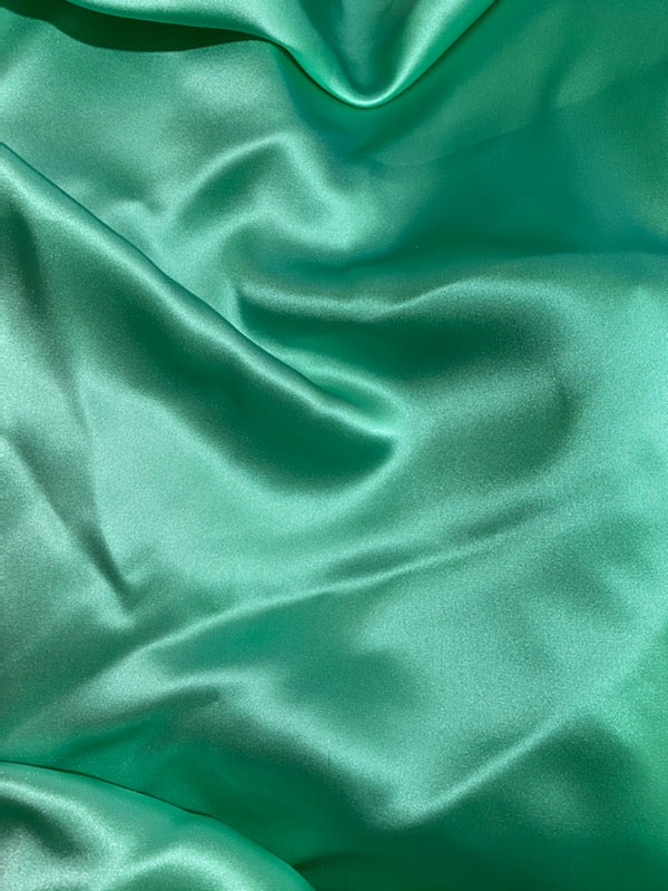 New Bright Aqua Green 100% Silk Charmeuse Fabric - Fancy Styles Fabric Pierre Frey Lee Jofa Brunschwig & Fils