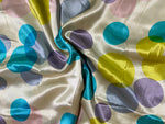 NEW 100% Silk Charmeuse Retro Bubble Party Print Fabric By The Yard - Fancy Styles Fabric Pierre Frey Lee Jofa Brunschwig & Fils