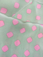 New 100% Silk Charmeuse Squared Polkadot 30" Panel Fabric - Fancy Styles Fabric Pierre Frey Lee Jofa Brunschwig & Fils