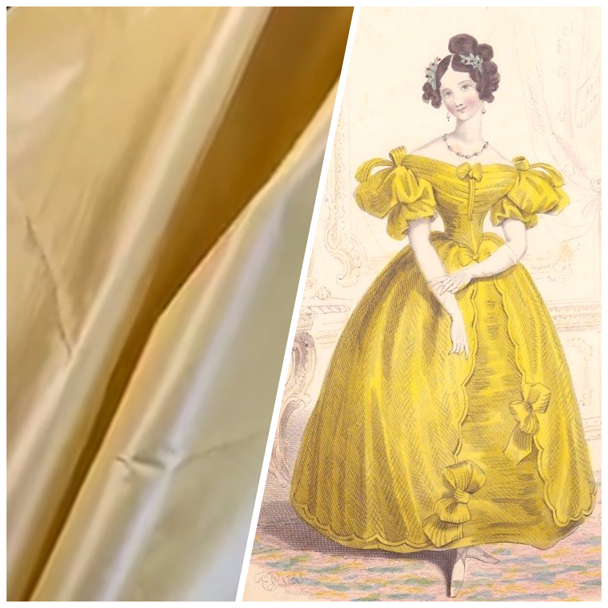 NEW Lady Lisa Designer 100% Silk Taffeta Solid Butter Yellow Fabric - Fancy Styles Fabric Pierre Frey Lee Jofa Brunschwig & Fils