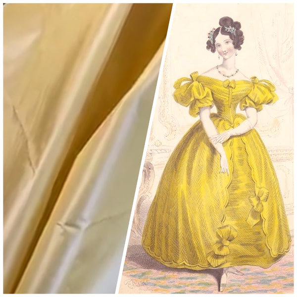 NEW Lady Lisa Designer 100% Silk Taffeta Solid Butter Yellow Fabric - Fancy Styles Fabric Pierre Frey Lee Jofa Brunschwig & Fils