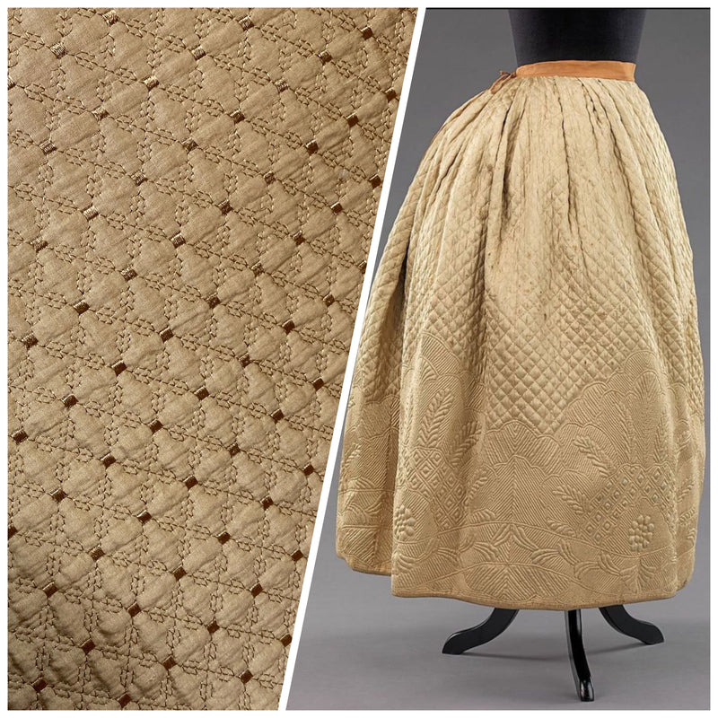 Princess Amy 100% Silk Designer Gold Quilted Fabric - Fancy Styles Fabric Pierre Frey Lee Jofa Brunschwig & Fils