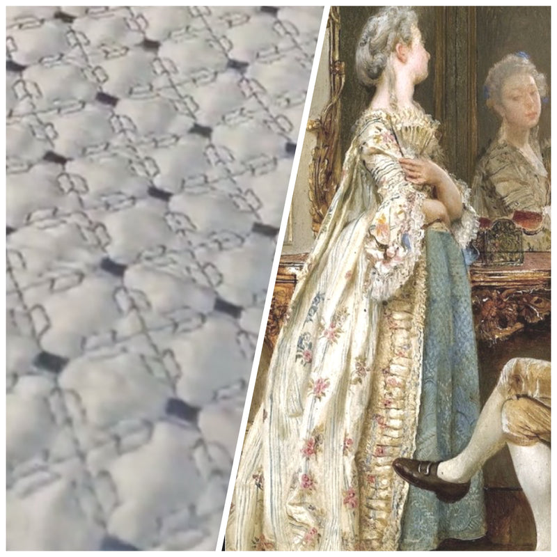 Princess Amy 100% Silk Designer Duck Egg Blue Quilted Fabric - Fancy Styles Fabric Pierre Frey Lee Jofa Brunschwig & Fils