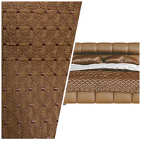 Princess Amy 100% Silk Designer Brown Quilted Fabric - Fancy Styles Fabric Pierre Frey Lee Jofa Brunschwig & Fils